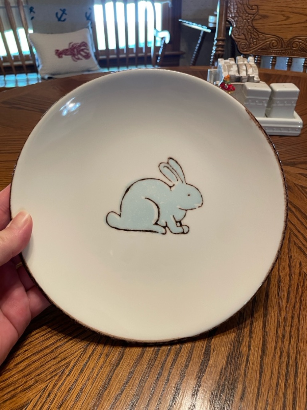 Bunny Serving Plate NWOT 8.5”